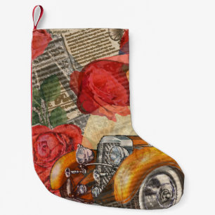 Petite Chaussette De Noël Femme parisienne : Tour Eiffel Retro.