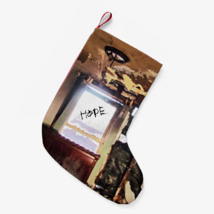 Petite Chaussette De Noël Fenêtre de Pauvreté