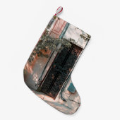 PETITE CHAUSSETTE DE NOËL FERMER PORTE DE SÉCURITÉ EN FER FORGÉ VERT (Devant (Accrochage))