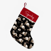 Petite Chaussette De Noël Ferret XOXO Noir (Devant (Accrochage))