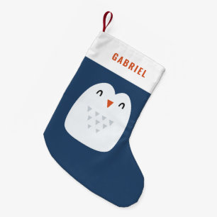 Petite Chaussette De Noël festif drôle petit pingouin personnalisé enfant