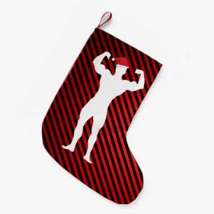 Petite Chaussette De Noël Festin Gym Muscleman À Santa Hat