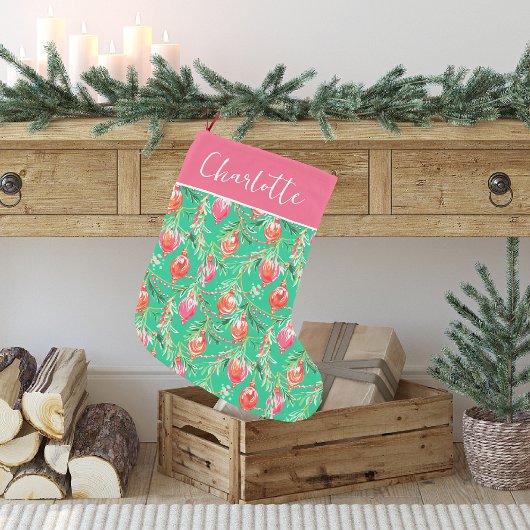 Petite Chaussette De Noël Festive brillante Kitschy Noël | Monogramme