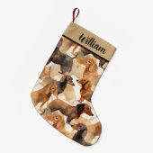 Petite Chaussette De Noël Festive Dachshund (Devant (Accrochage))