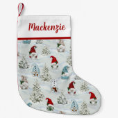 Petite Chaussette De Noël Festive de Noël mignonne Gnomes (Devant)