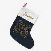 Petite Chaussette De Noël Festive Jingle et Mingle Holiday Design (Devant (Accrochage))