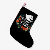 Petite Chaussette De Noël Festive Paix sur Terre Noël (Devant (Accrochage))