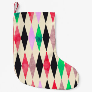 Petite Chaussette De Noël Fête de grunge d'aquarelle transparente