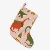 Petite Chaussette De Noël Fête de Noël Dino : Tree Rex (Devant (Accrochage))