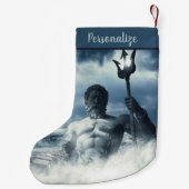 Petite Chaussette De Noël Fête de Noël du dieu grec Poséidon (Dos)
