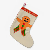 Petite Chaussette De Noël Fête de Noël Gingerbread Homme Custom Stocker (Devant (Accrochage))