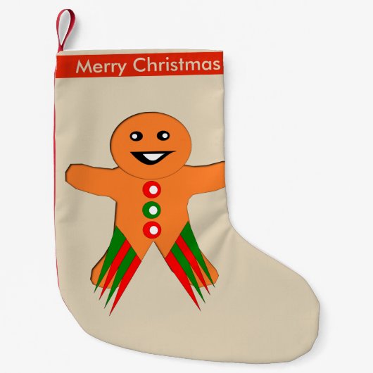 Petite Chaussette De Noël Fête de Noël Gingerbread Homme Custom Stocker (Devant)
