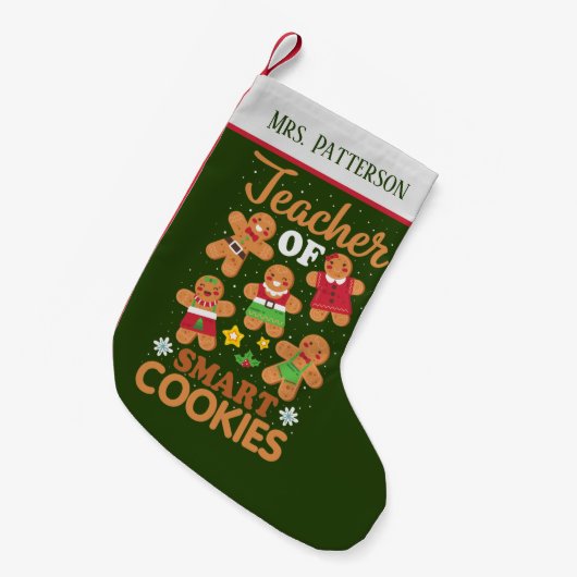Petite Chaussette De Noël fête Noël Enseignant cookies intelligents ajouter (Devant (Accrochage))