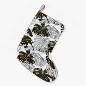 Petite Chaussette De Noël Feuille Monstera motif continu (Devant (Accrochage))