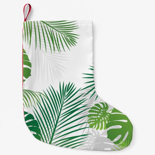 Petite Chaussette De Noël Feuilles 7 (Devant)