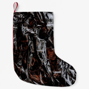 Petite Chaussette De Noël Feuilles Brown et blancs séchés