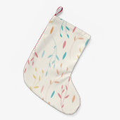Petite Chaussette De Noël feuilles d'arbre (Devant (Accrochage))