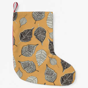 Petite Chaussette De Noël Feuilles d'automne, motif vintage sans soudure.