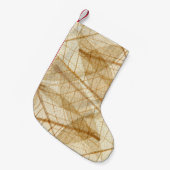 Petite Chaussette De Noël Feuilles de dentelle de crème pâle rustique (Devant (Accrochage))