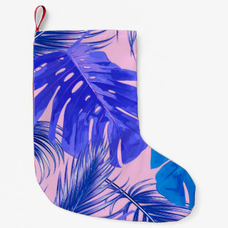 Petite Chaussette De Noël Feuilles de palmiers tropicaux, feuilles de jungle