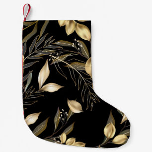 Petite Chaussette De Noël Feuilles d'or : Exotic Botanical sans soudure