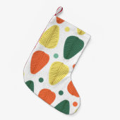 Petite Chaussette De Noël Feuilles peints de couleur, cadre d'affaires brill (Devant (Accrochage))