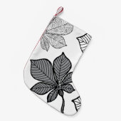 Petite Chaussette De Noël Feuilles stylisés 2 (Devant (Accrochage))