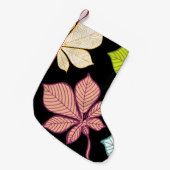 Petite Chaussette De Noël Feuilles stylisés 9 (Devant (Accrochage))