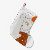 Petite Chaussette De Noël Feuilles tropicaux, Design Motif sans couture. (Devant (Accrochage))