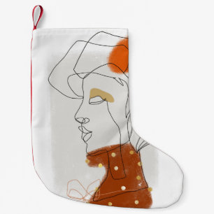 Petite Chaussette De Noël Feuilles tropicaux, Design Motif sans couture.