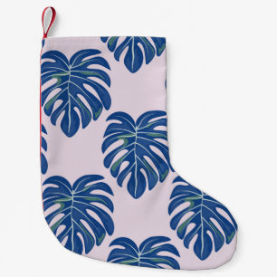 Petite Chaussette De Noël Feuilles tropicaux Motif sans couture tendance