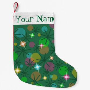 Petite Chaussette De Noël Feux de Noël Nom stockant un côté