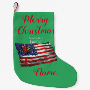 Petite Chaussette De Noël Fier paysan patriotique drapeau Thunder_Cove