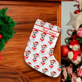 Petite Chaussette De Noël Fil Fox Terrier Chien race Étoiles de Noël