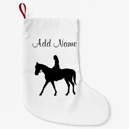 Petite Chaussette De Noël Fille à cheval (Devant)