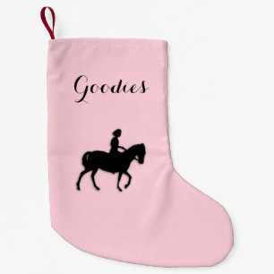 Petite Chaussette De Noël Fille à cheval / Goodies roses pivots