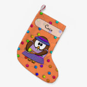 Petite Chaussette De Noël fille de hibou de tennis (Devant (Accrochage))