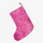 Petite Chaussette De Noël Fille rose étincelle (Dos (Accrochage))