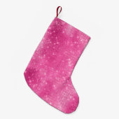Petite Chaussette De Noël Fille rose étincelle (Devant (Accrochage))