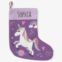Filles mignonne violet licorne Arc en ciel et nom 