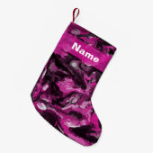 Petite Chaussette De Noël Fils roses, noirs, blancs et gris (Devant (Accrochage))