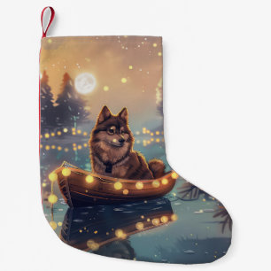 Petite Chaussette De Noël Finlandais Lapphund Noël Festive Voyage