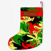 Petite Chaussette De Noël Fissures afrocentriques (Dos)