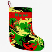 Petite Chaussette De Noël Fissures afrocentriques (Devant)