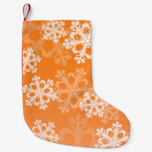 Petite Chaussette De Noël Flacon de Noël orange et blanc