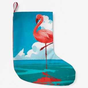 Petite Chaussette De Noël Flamant rose