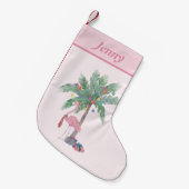 Petite Chaussette De Noël Flamant rose de Noël (Devant (Accrochage))