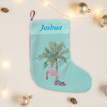 Petite Chaussette De Noël Flamant rose de Noël Nom Petit stockage de Noël<br><div class="desc">Ajoutez votre nom à ce Flamant rose de Noël amusant design. Le modèle est configuré pour vous permettre de personnaliser. Si vous souhaitez modifier la couleur ou le style du texte,  cliquez sur le bouton personnaliser à la fin du modèle.</div>
