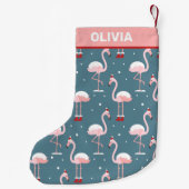 Petite Chaussette De Noël Flamant rose Noël tropical (Dos)