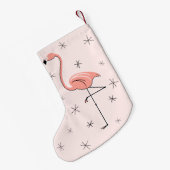 Petite Chaussette De Noël Flamant rose Récipient rose (Dos (Accrochage))